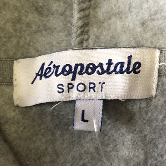 Aeropostale Aero Sport Fleece Crop Hoodie Kangaroo Pocket Drawstring Waist Large - Picture 3 of 13